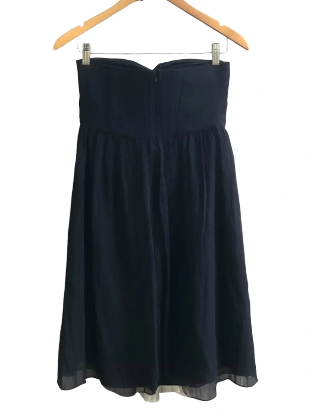 J. Crew Taryn Dress in 100% Silk Chiffon Black - Size 16